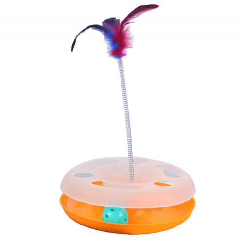 لعبة القرص الدوار للقطط والحيوانات الاليفة - الوان...