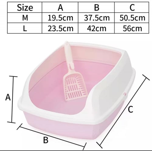 ليتر بوكس حجم كبير مع مجرفة اضافية - حوض رمل القطط...