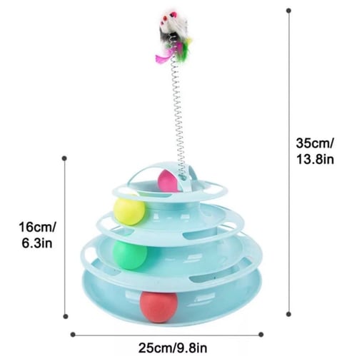 لعبة قطط - القطة الذكية مع الريشة لعبة البرج 4 كرا...
