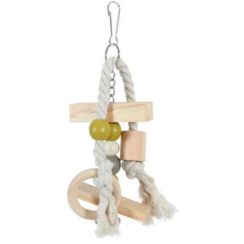 زولوكس لعبة خشبية مع جرس للبغاوات والطيور الكبيرة...