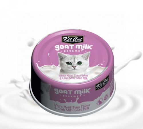 كت كات شرائح التونا البيضاء مع السلطعون وحليب الما...