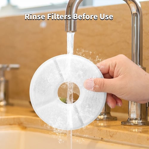 فلتر نافورة القطط والحيوانات الاليفة - 4 شرائح لتن...