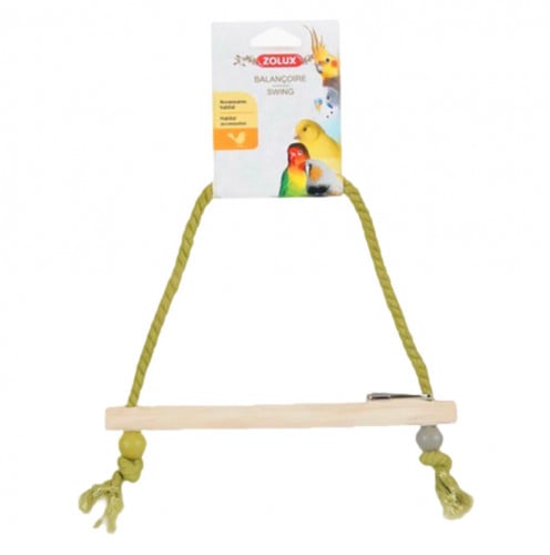 زولوكس حبل طيور مع غصن خشب مجثم طيور Zolux Rope sw...