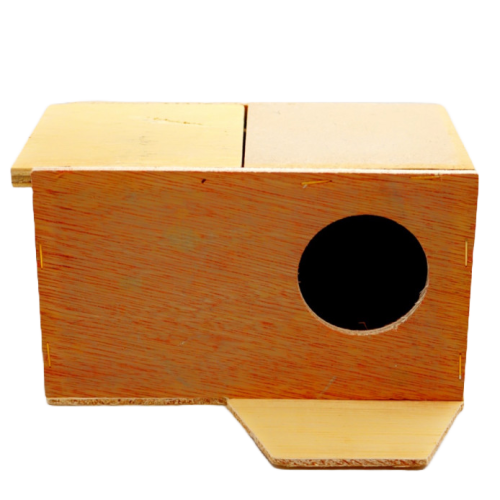 بياضة خشبية لطيور الزيبرا - حجم صغير