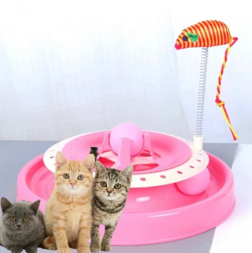 لعبة قطط الصحن الدوار - العاب قطط وحيوانات اليفة