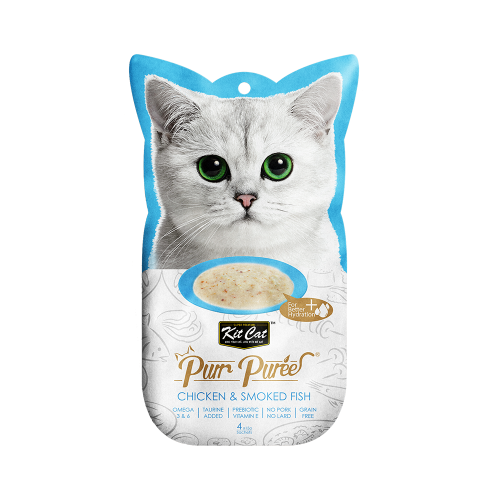 مكافآت قطط كت كات هريسة الدجاج والسمك المدخن Kit C...