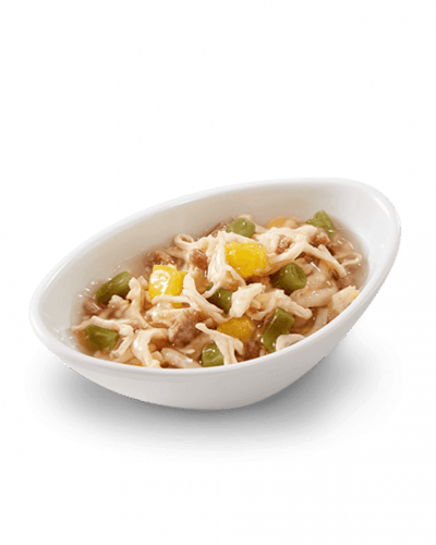 شيزر سلطة بالصلصة دجاج ولحم بقري ومانجو مع الفاصول...