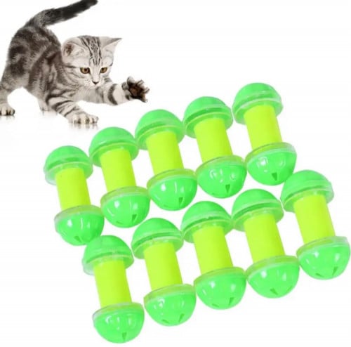 لعبة كرة الجرس على شكل عظم - كرة بلاستيك العاب قطط...