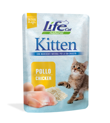 لايف كات اظرف رطبة للقطط الصغيرة بالدجاج Lifecat N...