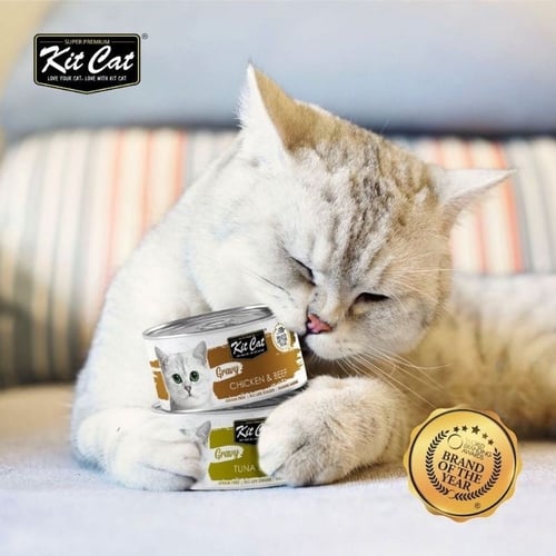 معلبات كت كات جرايفي الدجاج والتونة بالمرق 70غ Kit...