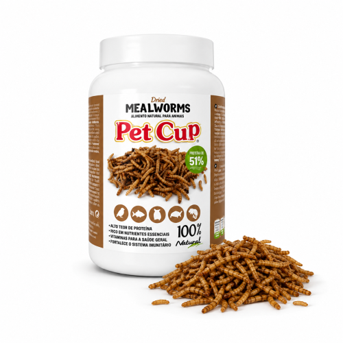 ديدان مجففة بيت كوب Pet Cup Dried Mealworms 200gr