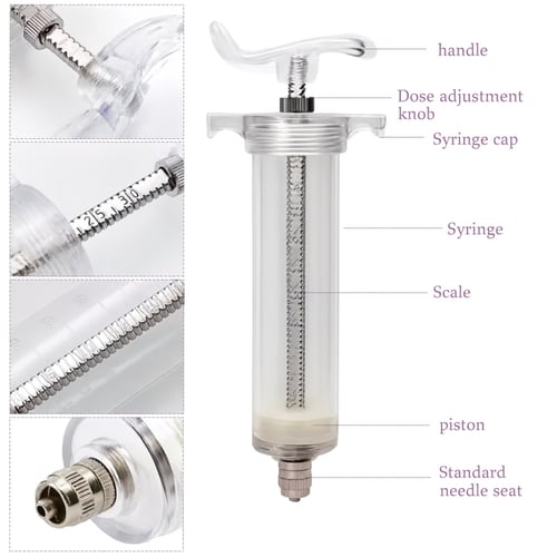 ابره غر متعدد الرؤس 20 مل + 4 رؤس ستيل أبرة احتراف...