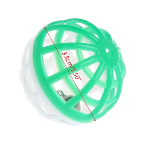 كرة بلاستك للقطط والطيور والحيوانات الاليفة - 4 قط...