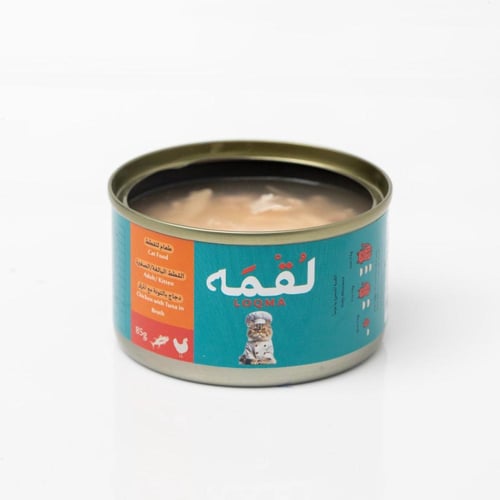 معلبات الدجاج والتونة في المرق للقطط الصغيرة والبا...