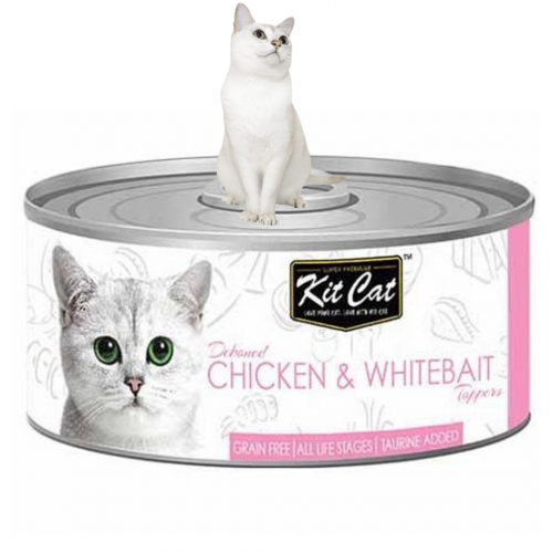 كت كات معلبات فيليه الدجاج مع صغار السمك 80 غ Kit...