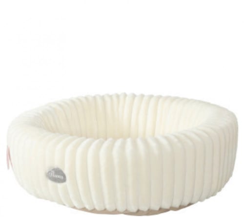 زولوكس نعومي سرير قطط سلة دائرية مخملية - وردي وبي...