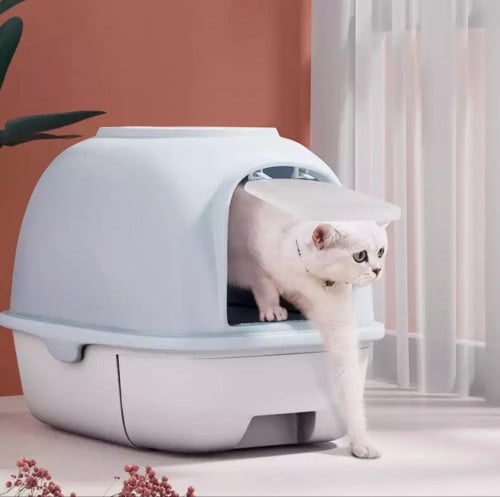 ليتر بوكس مغلق مع درج سحب ومجرفة اضافية - حجم كبير