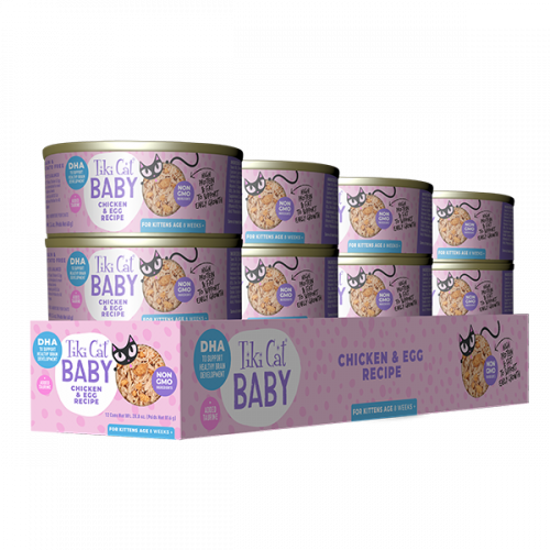 تيكي كات بيبي معلبات قطط وجبة كاملة من شرائح الدجا...