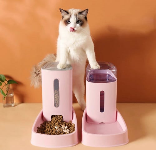 مأكلية للطعام الجاف ومشربية مع فلتر تصفية المياه -...