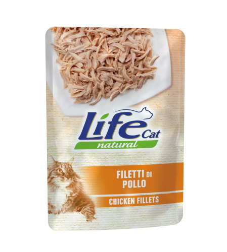 لايف كات اظرف رطبة للقطط البالغة بالدجاج Lifecat N...