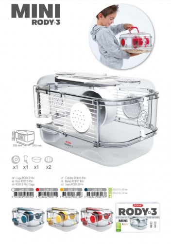 زولوكس رودي 3 قفص صغير - ألوان متعددة ZOLUX Rody.3...