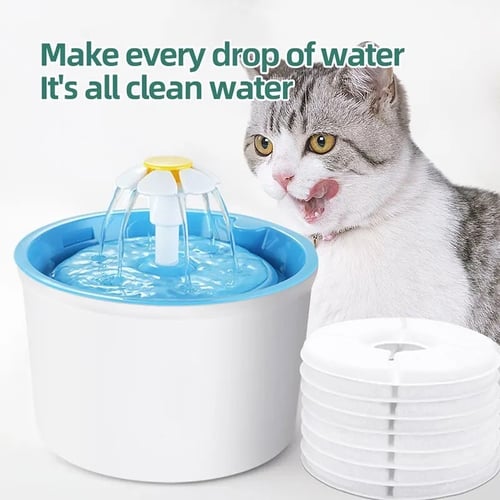 فلتر نافورة القطط والحيوانات الاليفة - 4 شرائح لتن...