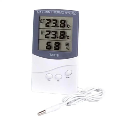 مقياس درجة حرارة ورطوبة LCD شاشة رقمية ميزان حرارة...