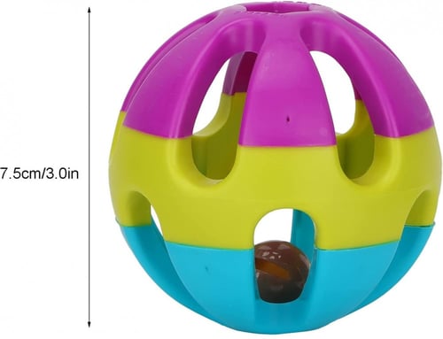 كرة لعب مع جرس للببغاوات الصغيرة والمتوسطة - قطعة...