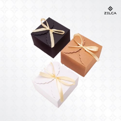 علب تغليف كرافت بني مربعة للهدايا والتوزيعات (12 ح...