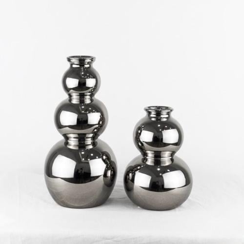 فازة سراميك فضي ( حجمين )