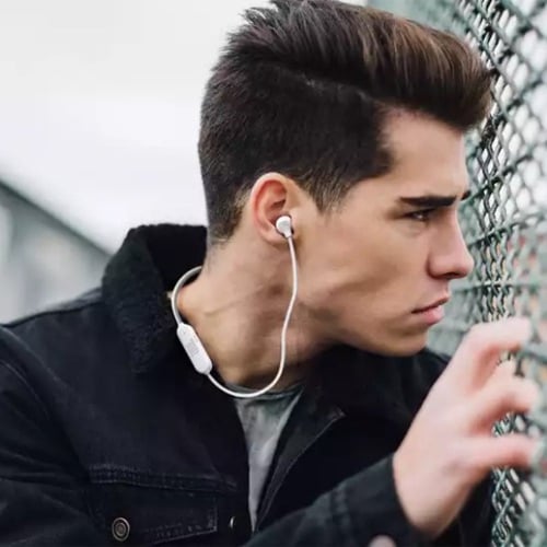 سماعة بلوتوث طوق ابيض FIT