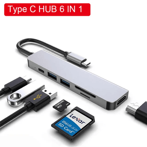 موزع من تايب سي الى 6 مخارج