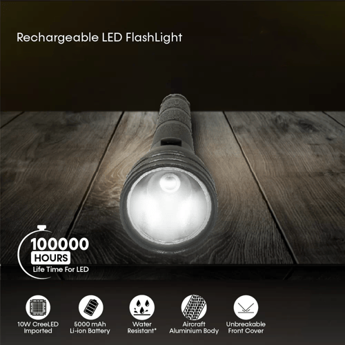 كشاف LED بقوة 10W قابل للشحن
