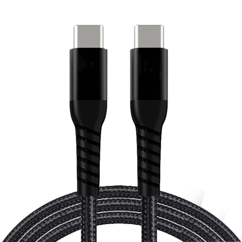 سلك كيبل شاحن تايب سي الى تايب سي 2 متر اسود قماش