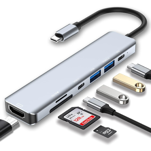 موزع من تايب سي الى Type C/HDMI/USB 3.0/SD