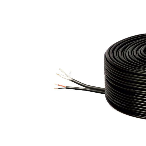 كيبل كاميرات RG59 مع كهرباء طول 100 متر اسود