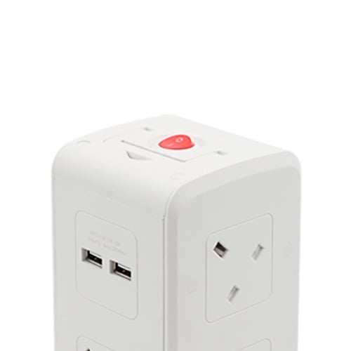 توصيلة كهرباء 10مداخل 4 USB برج امبكس PS 7406