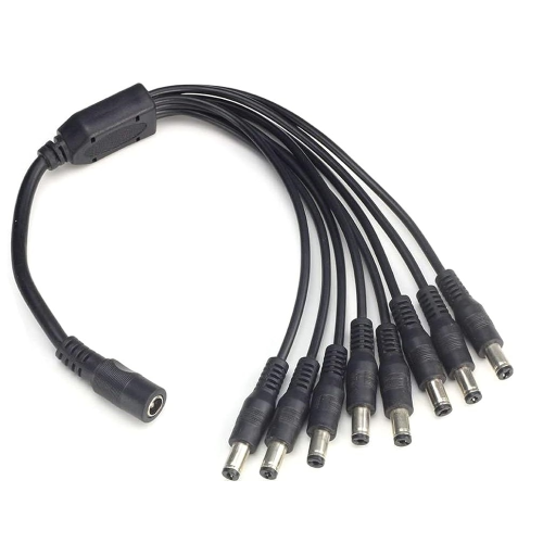 وصلة تقسيم كهربائية من 1 F الى 8 M للكاميرات 5.5mm...