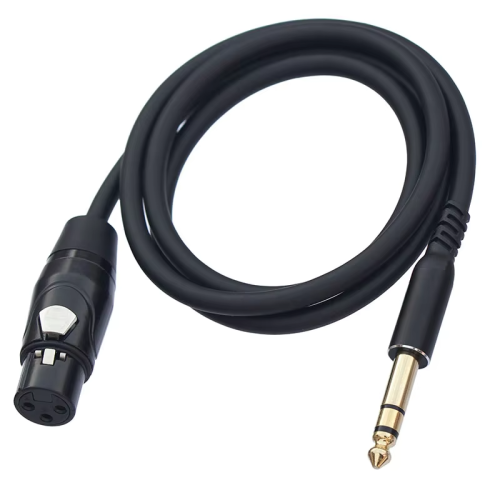 كيبل XLR F الى منفذ صوتي M طول 2 متر