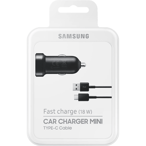 شاحن سيارة سامسونج مع الكيبل تايب سي 18Wواط اسود