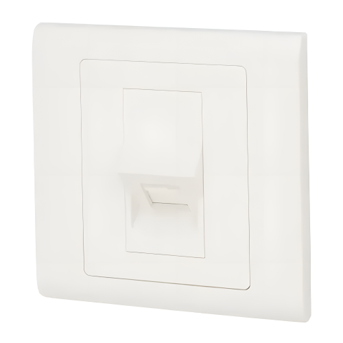 فيش جداري RJ45 ابيض
