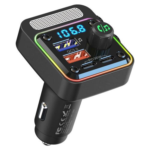 بلوتوث سيارة مع شاحن PD و USB ومدخل USB صوتي