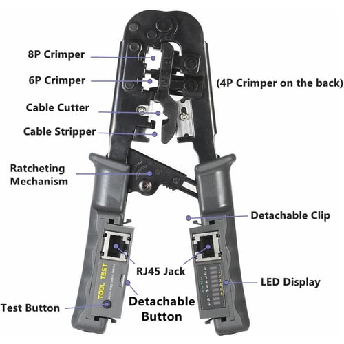 مكبس تلفون RJ12 وانترنت CAT6