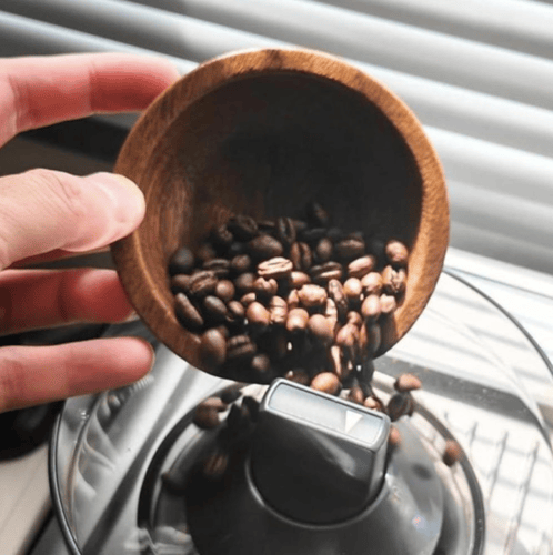 صحن جرعات حبوب القهوة الخشبي