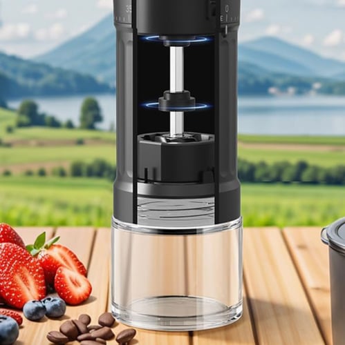 مطحنة قهوة يدوية بترس سيراميك اسود و تحكم خارجي با...