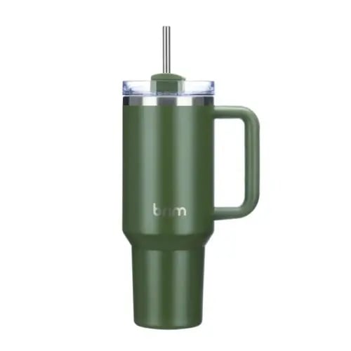 Large Travel Mug with Straw 40oz Forest Green - Br...