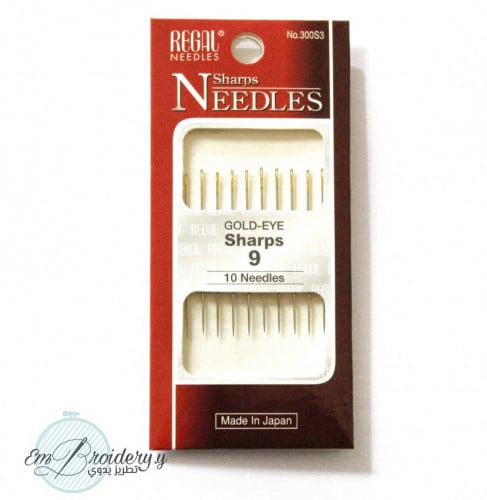 إبر يابانية رفيعة و قصيرة Sharps - مقاس 9
