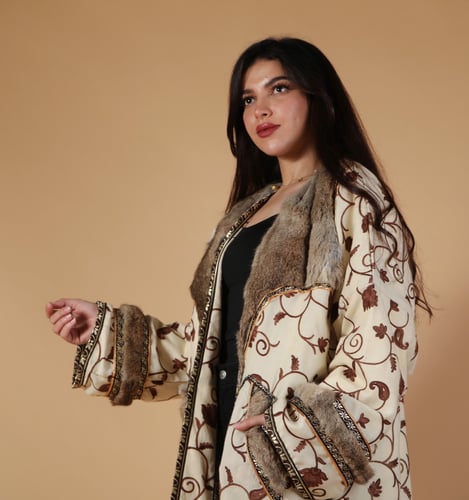 فروة كشميري فرو أرنب طبيعي