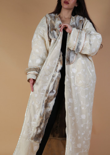 فروة كشميري فرو أرنب طبيعي