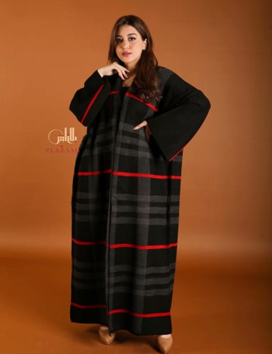 صوف سحاب أسود شتوي